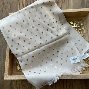 COACH Scarf with Gold Stars